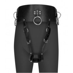 Cintura BDSM con supporto sex toy nera Cintura BDSM con supporto sex toy nera