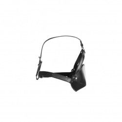 Imbracatura viso ball gag traspirante nera Imbracatura viso ball gag traspirante nera