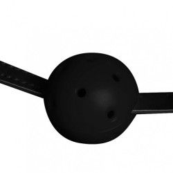 Imbracatura viso ball gag traspirante nera Imbracatura viso ball gag traspirante nera