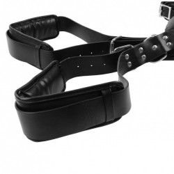 Imbracatura BDSM con polsiere e cosciere nera Imbracatura BDSM con polsiere e cosciere nera