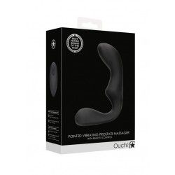 Vibratore prostata Pointed nero e telecomando Vibratore prostata Pointed nero e telecomando