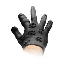 Guanto stimolante in silicone nero Guanto stimolante in silicone nero