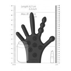 Guanto stimolante in silicone nero Guanto stimolante in silicone nero