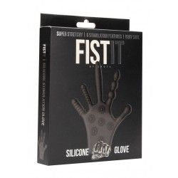 Guanto stimolante in silicone nero Guanto stimolante in silicone nero