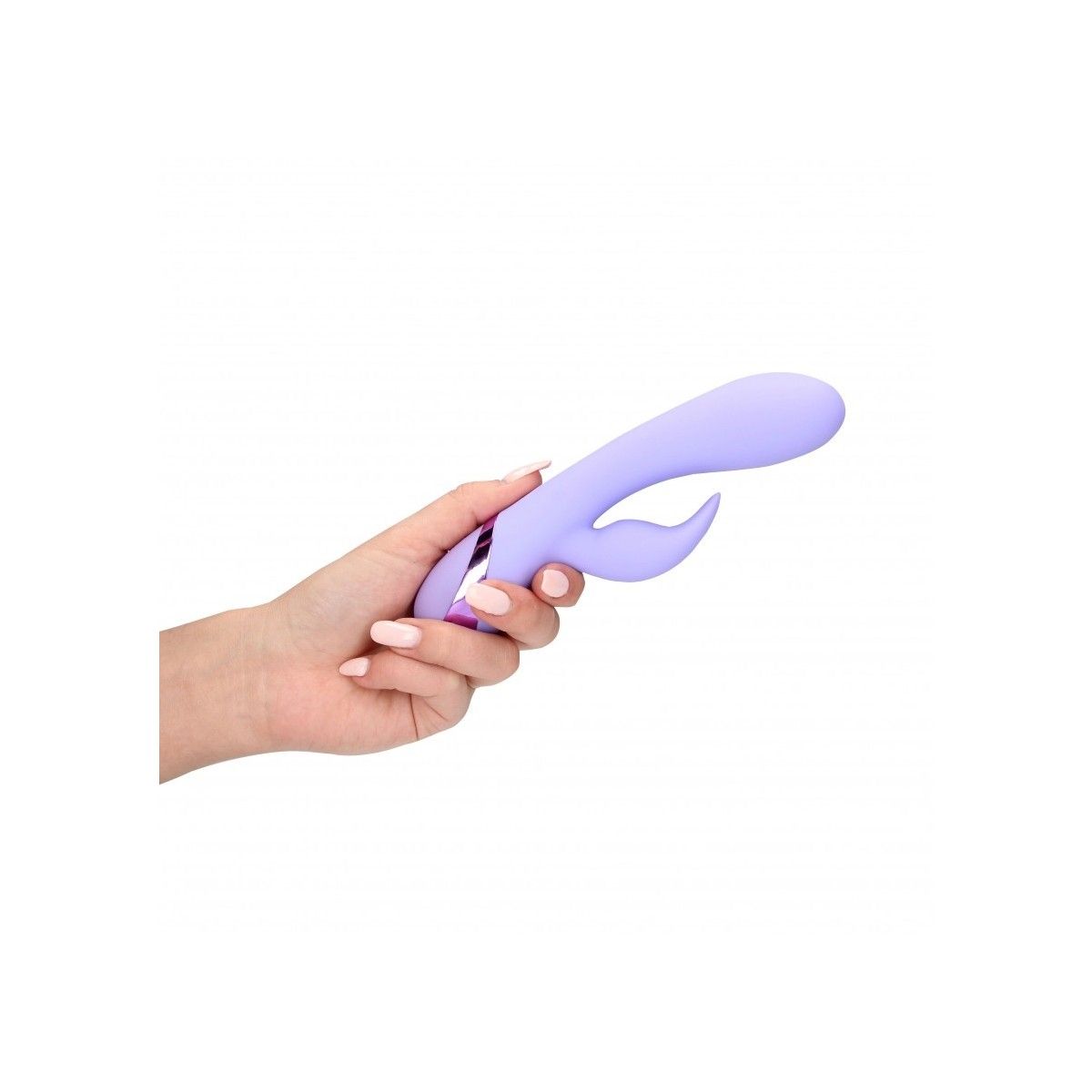 Vibratore vaginale Smooth Silicone Rabbit Vibrator Digital Lavender