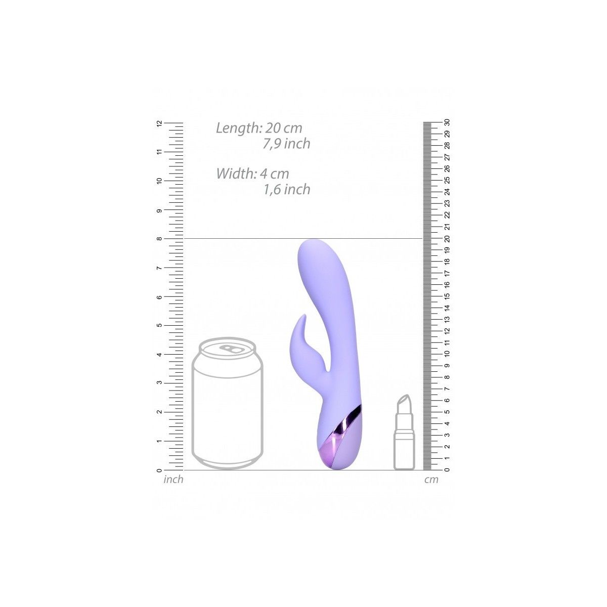 Vibratore vaginale Smooth Silicone Rabbit Vibrator Digital Lavender