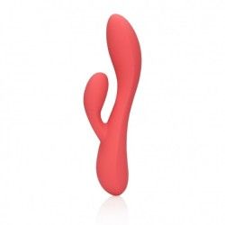 Vibratore rabbit liscio silicone corallo Vibratore rabbit liscio silicone corallo