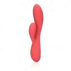 Vibratore rabbit liscio silicone corallo Vibratore rabbit liscio silicone corallo