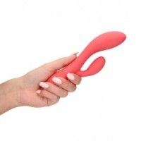 Vibratore rabbit liscio silicone corallo