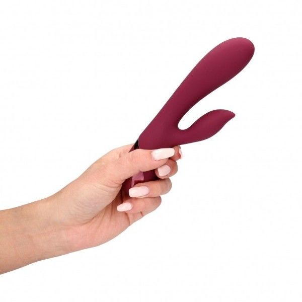 Vibratore rabbit liscio silicone porpora