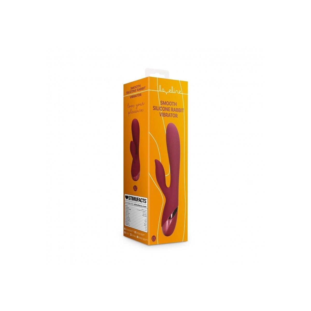 Vibratore vaginale Smooth Silicone Rabbit Vibrator Dark Cherry