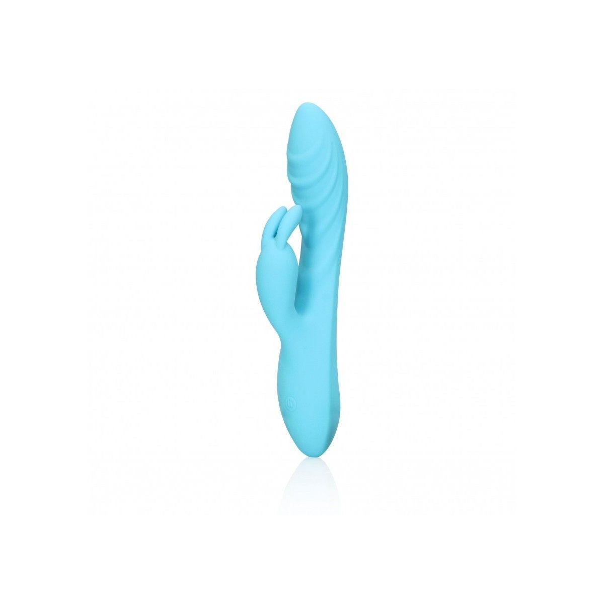 Vibratore vaginale Ribbed Ultra Soft Silicone Rabbit Vibrator Glacial Blue