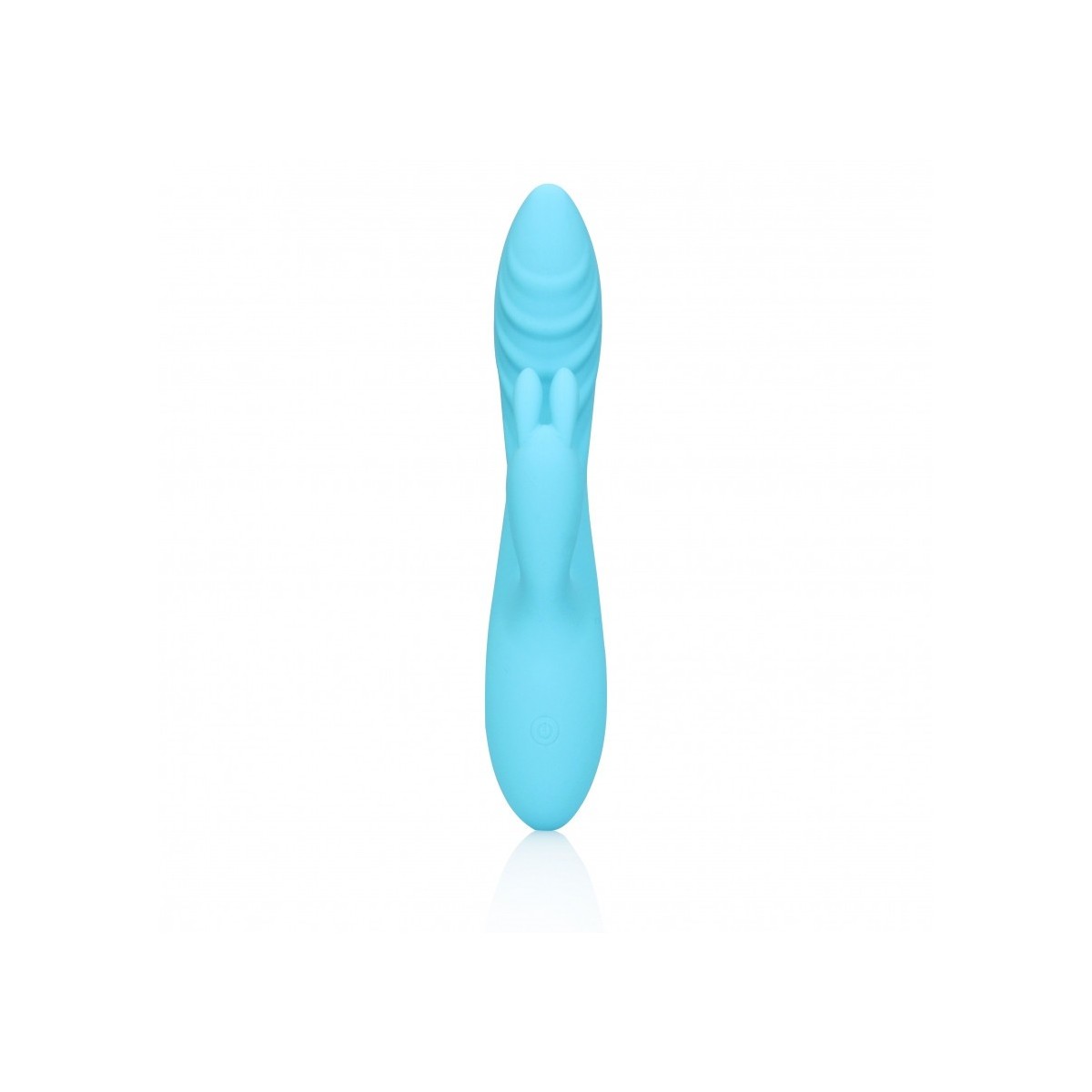 Vibratore vaginale Ribbed Ultra Soft Silicone Rabbit Vibrator Glacial Blue