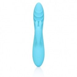 Vibratore rabbit con rilievi silicone azzurro Vibratore rabbit con rilievi silicone azzurro