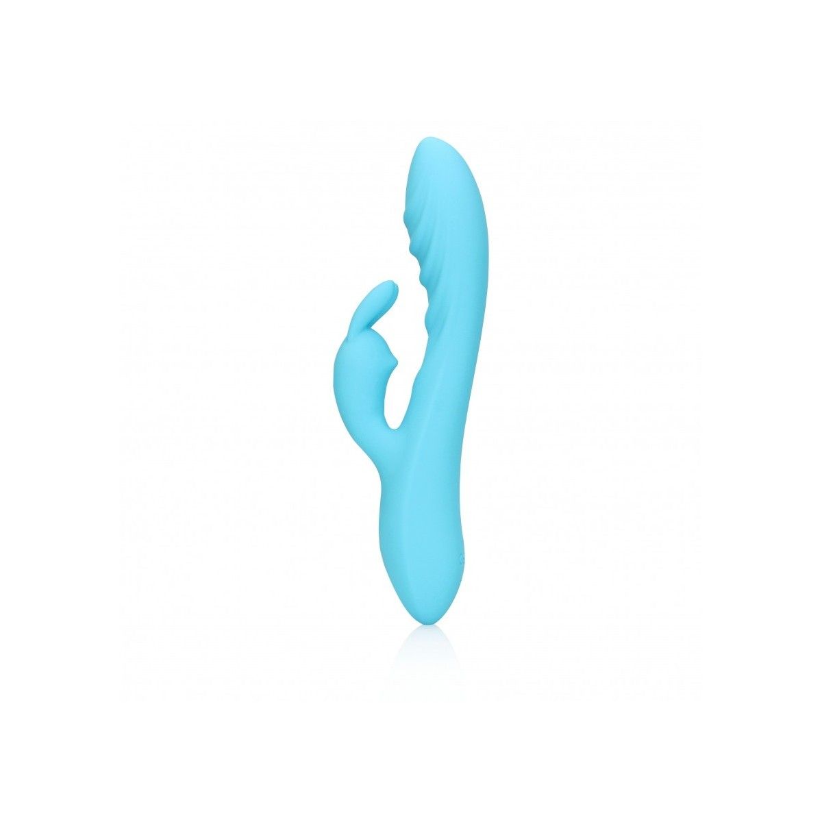 Vibratore vaginale Ribbed Ultra Soft Silicone Rabbit Vibrator Glacial Blue