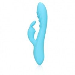 Vibratore rabbit con rilievi silicone azzurro Vibratore rabbit con rilievi silicone azzurro