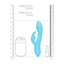 Vibratore rabbit con rilievi silicone azzurro Vibratore rabbit con rilievi silicone azzurro