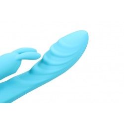 Vibratore rabbit con rilievi silicone azzurro Vibratore rabbit con rilievi silicone azzurro