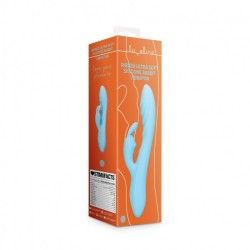 Vibratore rabbit con rilievi silicone azzurro Vibratore rabbit con rilievi silicone azzurro