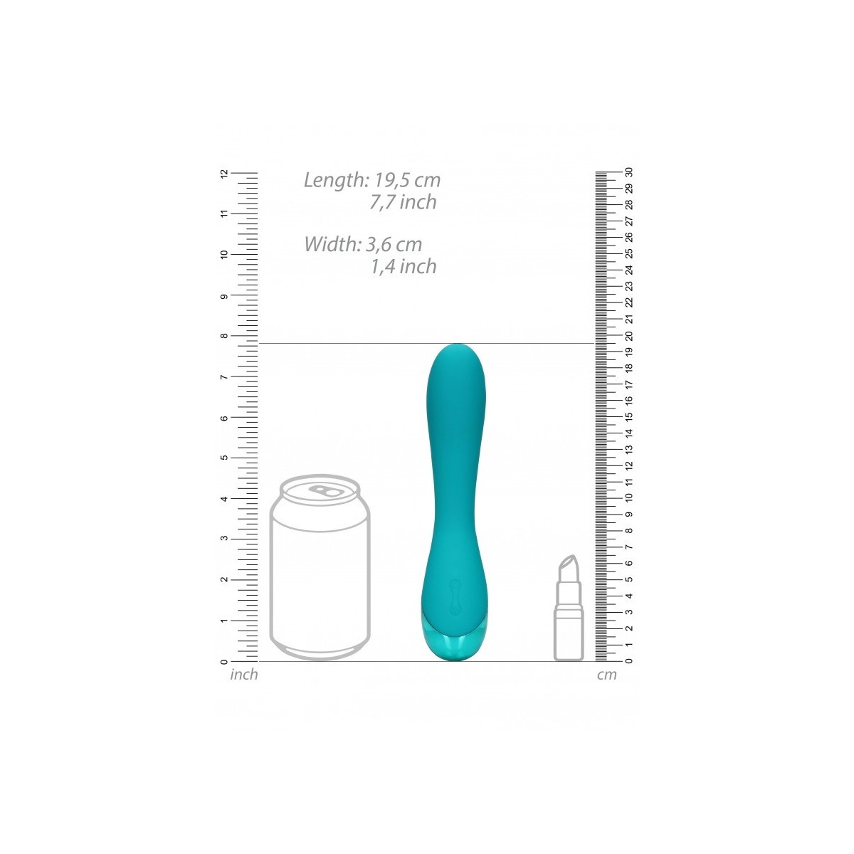 Vibratore vaginale Smooth Silicone G-Spot Vibrator Teal Blue