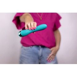 Vibratore punto G liscio silicone verde acqua Vibratore punto G liscio silicone verde acqua