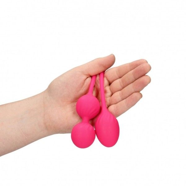 Set 2 Palline vaginali da Kegel fucsia 17 cm
