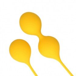 Set 2 Palline vaginali da Kegel gialle 19 cm Set 2 Palline vaginali da Kegel gialle 19 cm