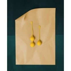 Set 2 Palline vaginali da Kegel gialle 19 cm Set 2 Palline vaginali da Kegel gialle 19 cm