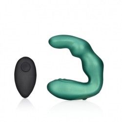 Vibratore prostata curvo verde metallizzato Vibratore prostata curvo verde metallizzato