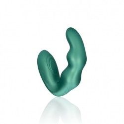 Vibratore prostata curvo verde metallizzato Vibratore prostata curvo verde metallizzato