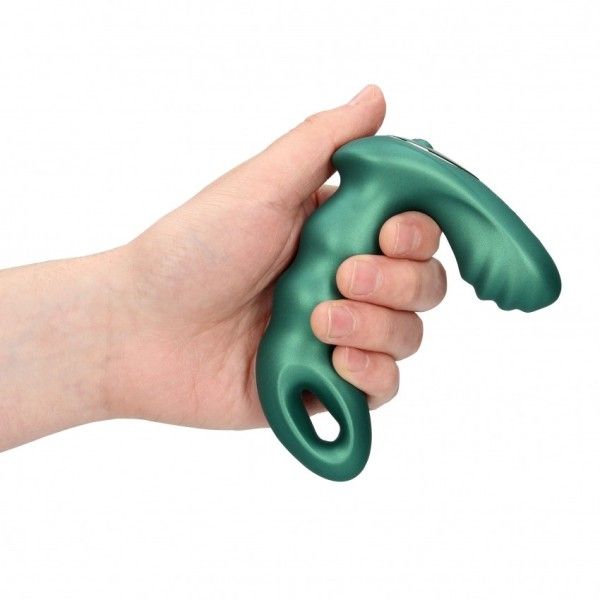 Vibratore prostata sfere verde metallizzato