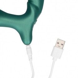 Vibratore prostata spirale verde metallizzato Vibratore prostata spirale verde metallizzato