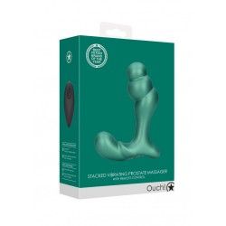 Vibratore prostata spirale verde metallizzato Vibratore prostata spirale verde metallizzato