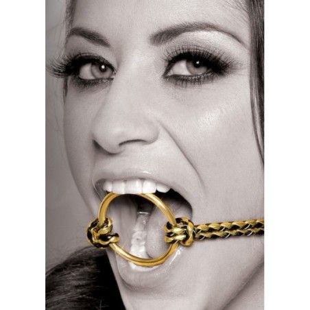 O-Ring Open Mouth gag Fetish Fantasy Gold
