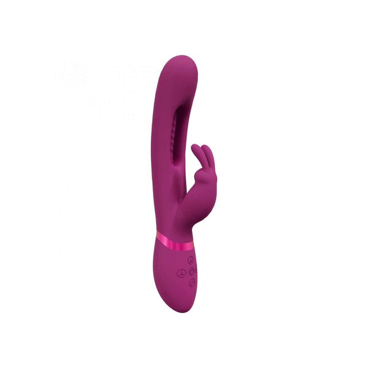 Vibratore rabbit Mika triplo motore fucsia