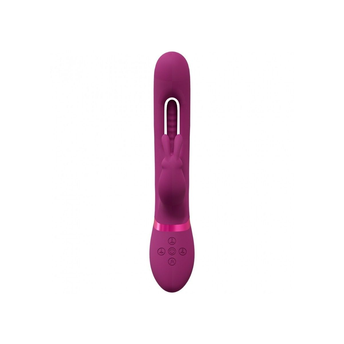 Vibratore rabbit Mika triplo motore fucsia