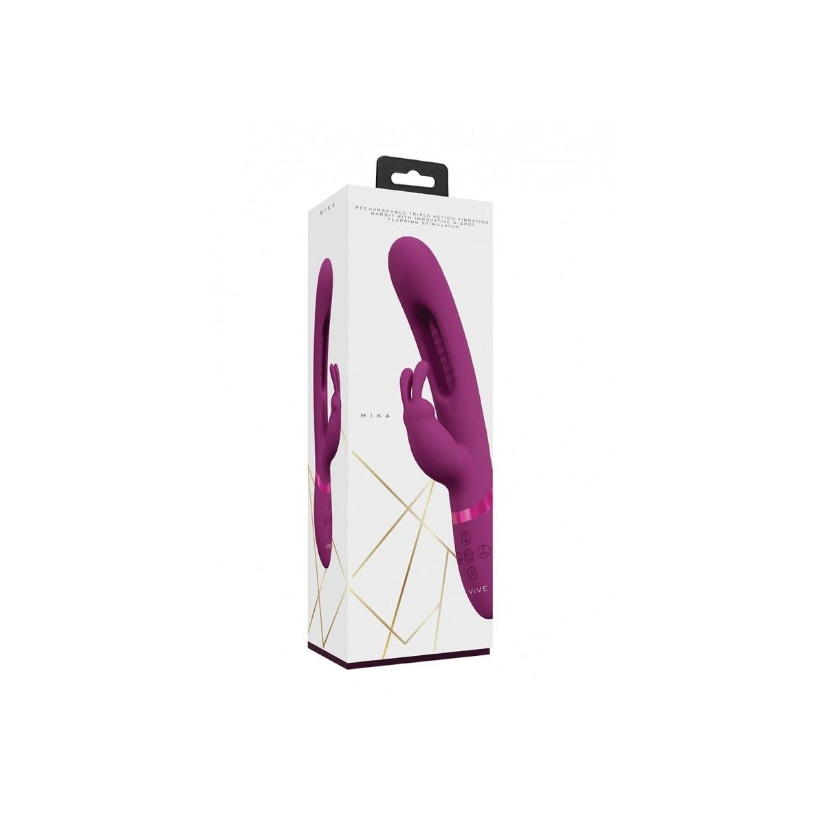 Vibratore rabbit Mika triplo motore fucsia