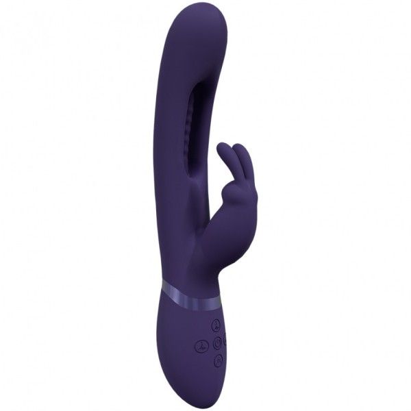 Vibratore rabbit Mika triplo motore viola