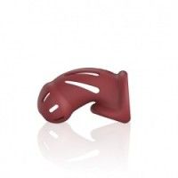 Gabbia pene Mancage in Silicone rosso