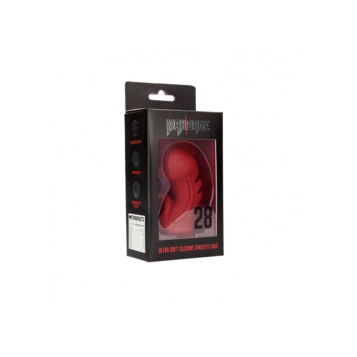 Gabbia pene in Silicone rosso