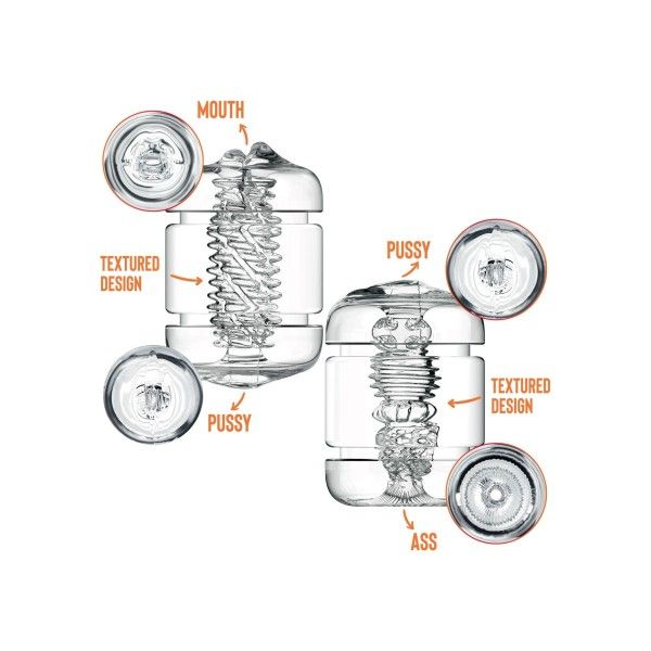 Masturbatore uomo Clear Shot Pussy Ass Mouth