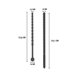 Dilatatori uretrali Ribbed Penis 2pz silicone Dilatatori uretrali Ribbed Penis 2pz silicone