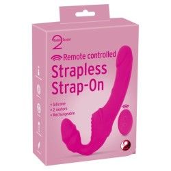 Vibratore strapon flessibile telecomando rosa Vibratore strapon flessibile telecomando rosa