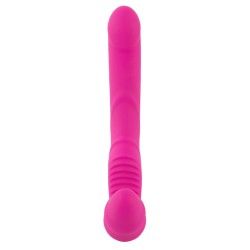 Vibratore strapon flessibile telecomando rosa Vibratore strapon flessibile telecomando rosa