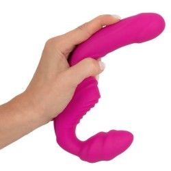 Vibratore strapon flessibile telecomando rosa Vibratore strapon flessibile telecomando rosa