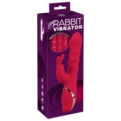 Vibratore rabbit con rilievi rosso Vibratore rabbit con rilievi rosso