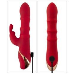 Vibratore rabbit con rilievi rosso Vibratore rabbit con rilievi rosso