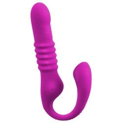 Vibratore strapon indossabile fucsia Vibratore strapon indossabile fucsia