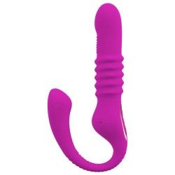 Vibratore strapon indossabile fucsia Vibratore strapon indossabile fucsia