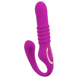 Vibratore strapon indossabile fucsia Vibratore strapon indossabile fucsia